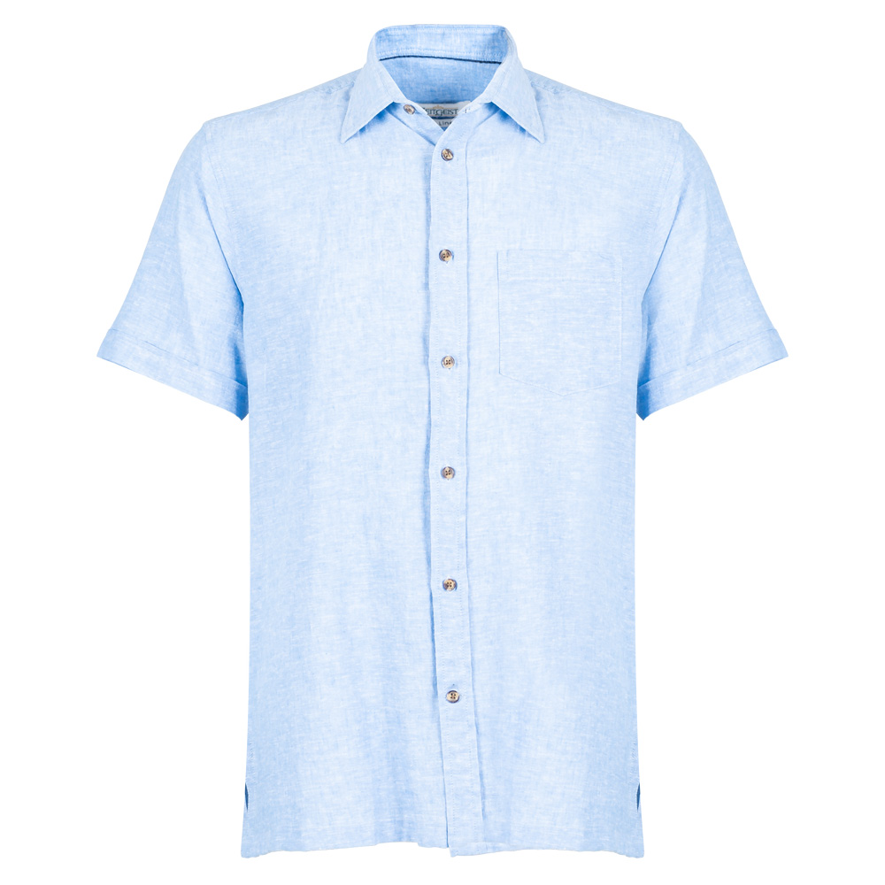 Men's Pure Linen Bushirt (LIN-1176|CLR/HSP)