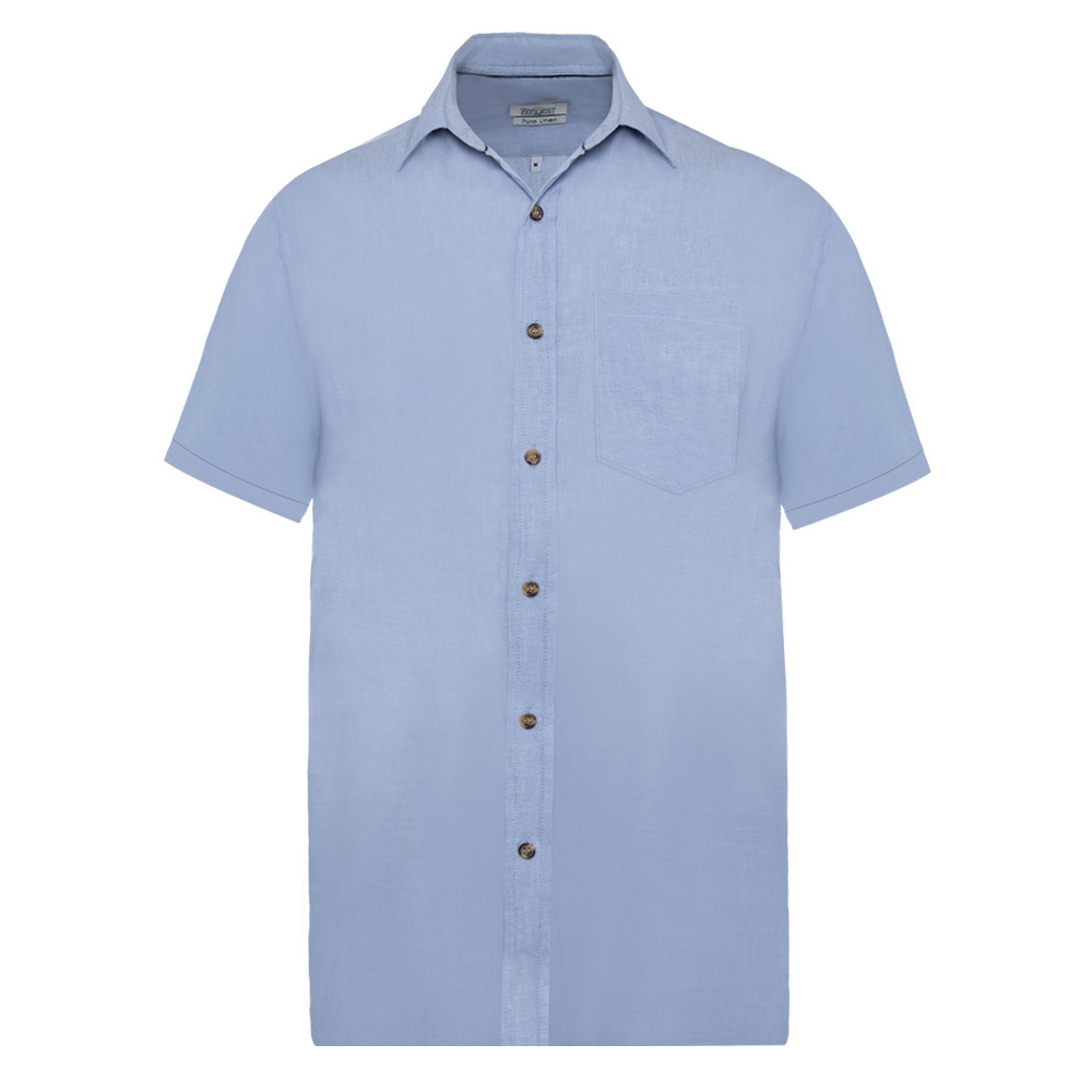 Men's Pure Linen Bushirt (LIN-1256|CLR/HSP)