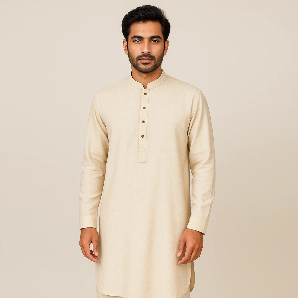 Men's Pure Linen Kurta (LIN-1430|KRT/1)        
