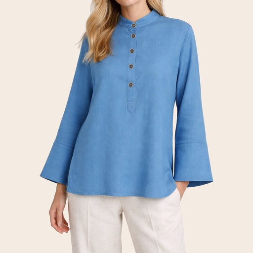 Women's Pure Linen Top (LIN-1283|1575|FOLA)